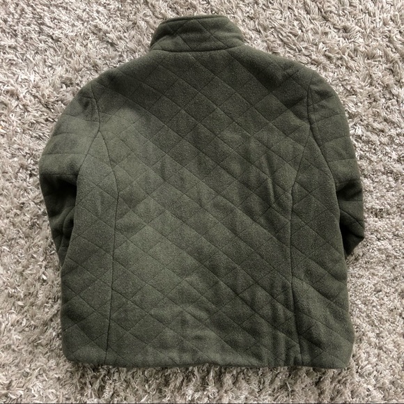 Woolrich Olive Heather Full-Zip Quilted Wool Coat, Sz XL - Picture 2 of 16